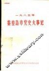 1985年秦皇岛市党史大事记