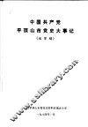 中国共产党平顶山市党史大事记
