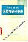 中国档案分类法医药档案分类表