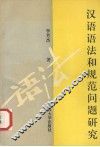 汉语语法和规范问题研究