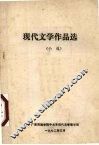 现代文学作品选（小说） 封面